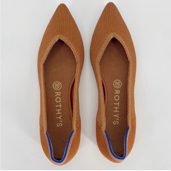 Rothy's The Point in Fawn Ballet Flat Amber Rust - Picture 1 of 10